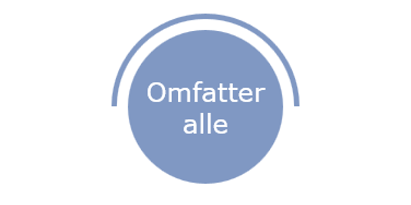 Grafik til nøgleprincip i Sundhedsmiljø: omfatter alle